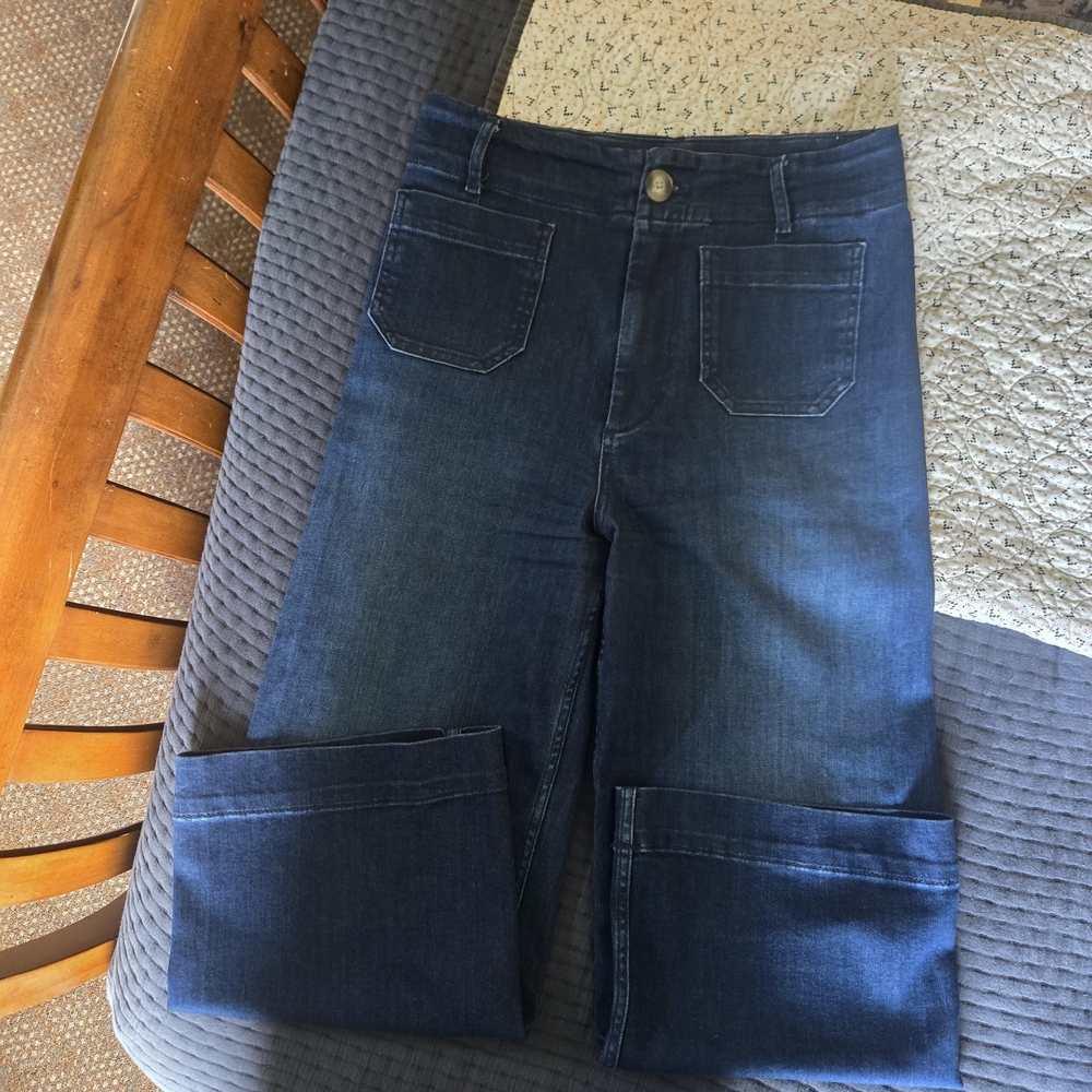 Maeve Dark Indigo Flare Jeans